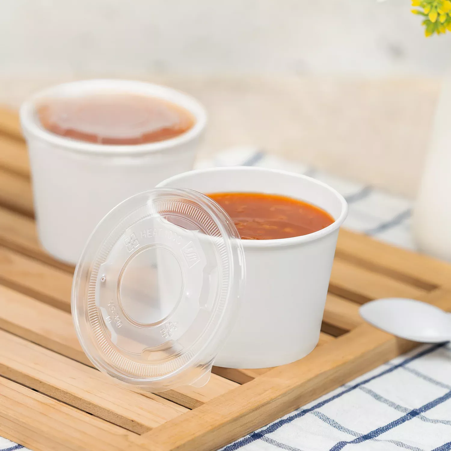 [1,000 ct] 12 oz Food Container Lids | PP | 100 mm