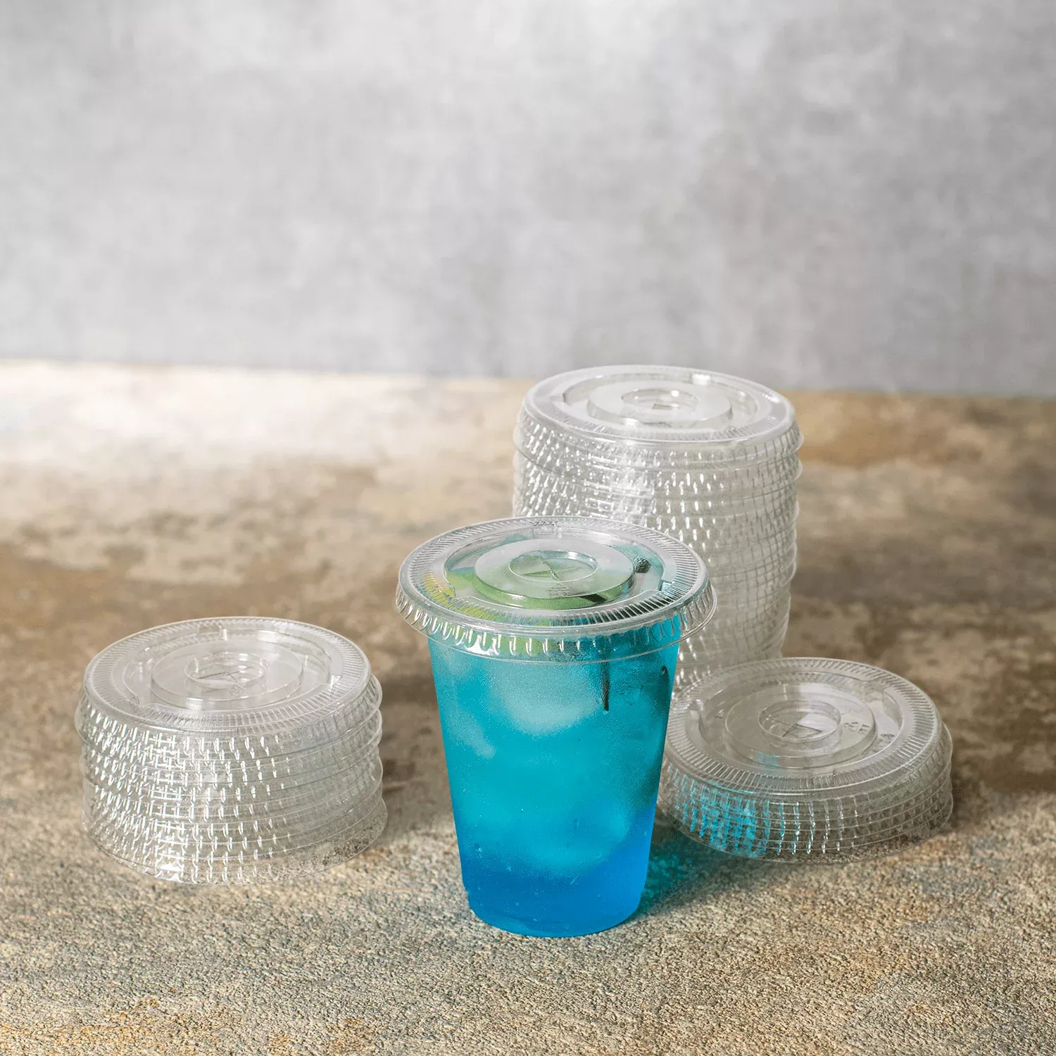 [1,000 ct] 7 oz Cup Lids | PET | 74 mm