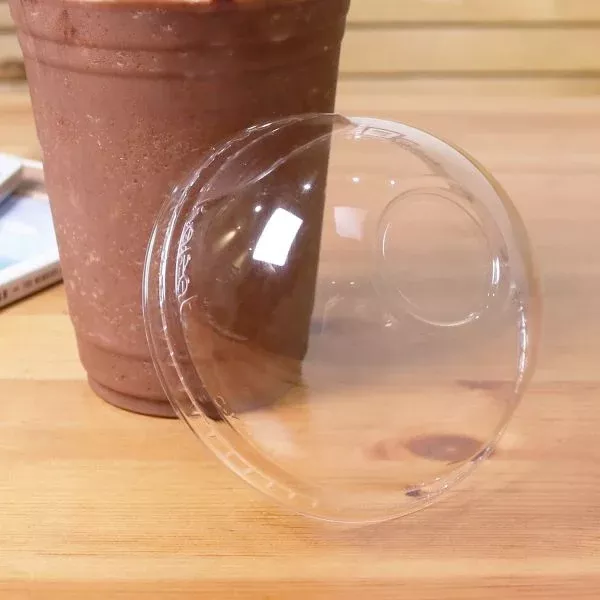 [1,000 ct] Plastic Dome Cup Lids | PET | 98 mm
