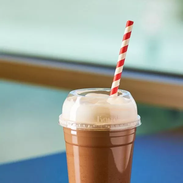 [1,000 ct] Plastic Dome Cup Lids | PET | Wide Opening | 98 mm