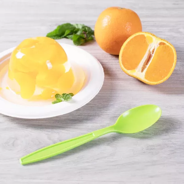 [1,000 ct] PP Plastic Extra Heavy Weight Tea Spoons, Green