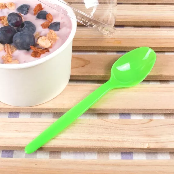 [1,000 ct] PS Plastic Heavy Weight Tea Spoons, Green