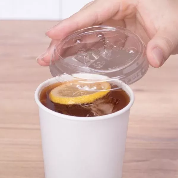 [1,000 ct] Strawless Sipper Lids | PET | 90 mm | Clear | With Flip Cap