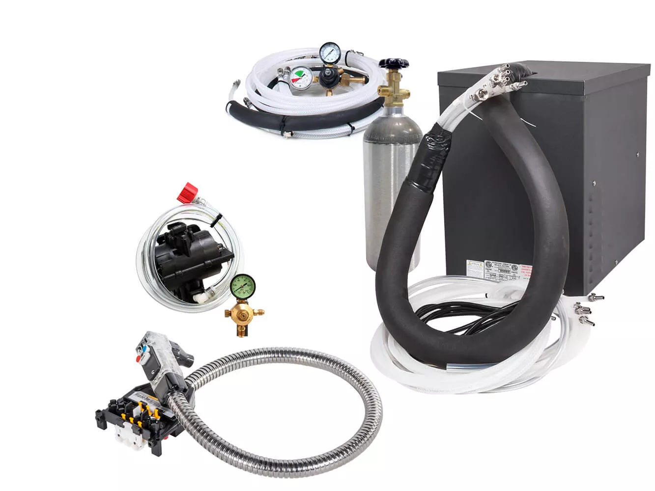 1-Flavor Soda Gun Fountain System w/ Compact Remote Chiller