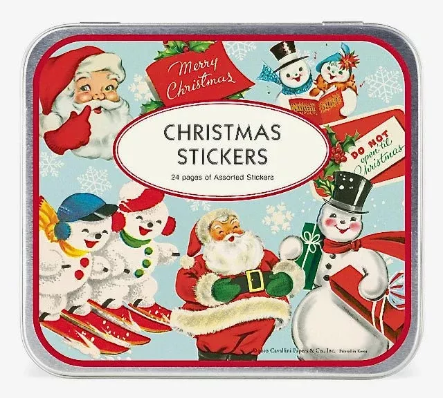 100+ Retro Style Christmas Stickers