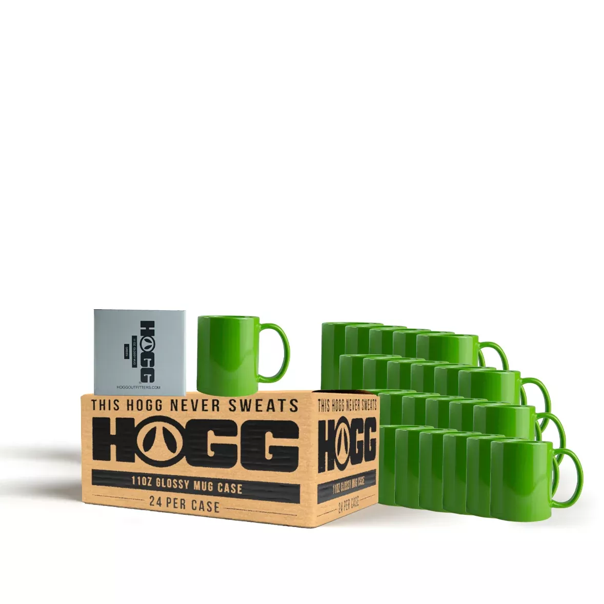 11oz Glossy Mug Case (24 Units) - Green
