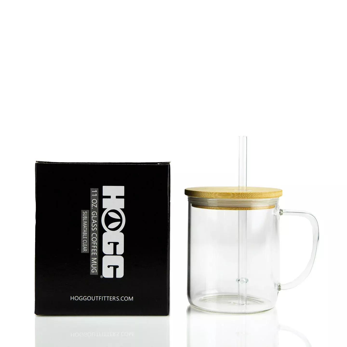 11oz Sublimatable Glass Coffee Mug - Clear