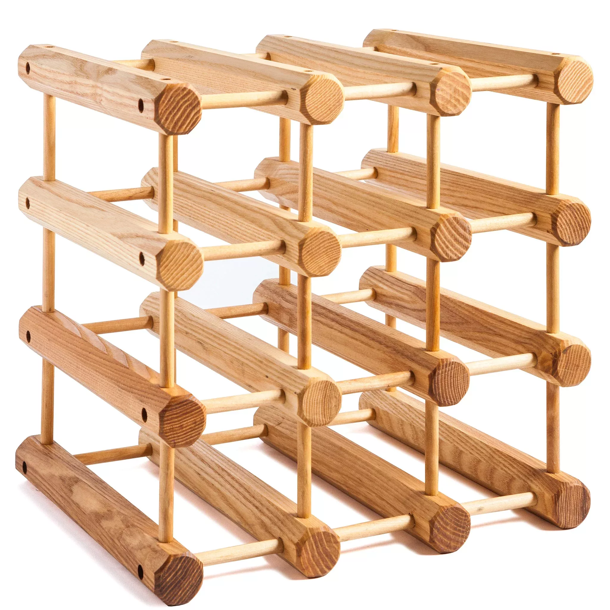 12 Bottle Wooden Modular Wine Rack