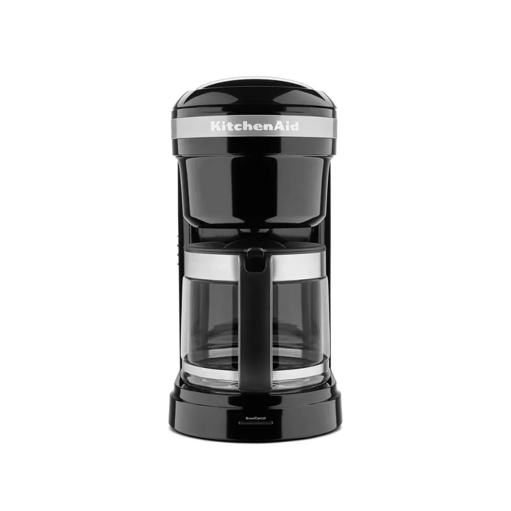 12 Cup Drip Coffee Maker with Spiral Showerhead and Programmable Warming Plat _ Onyx Black