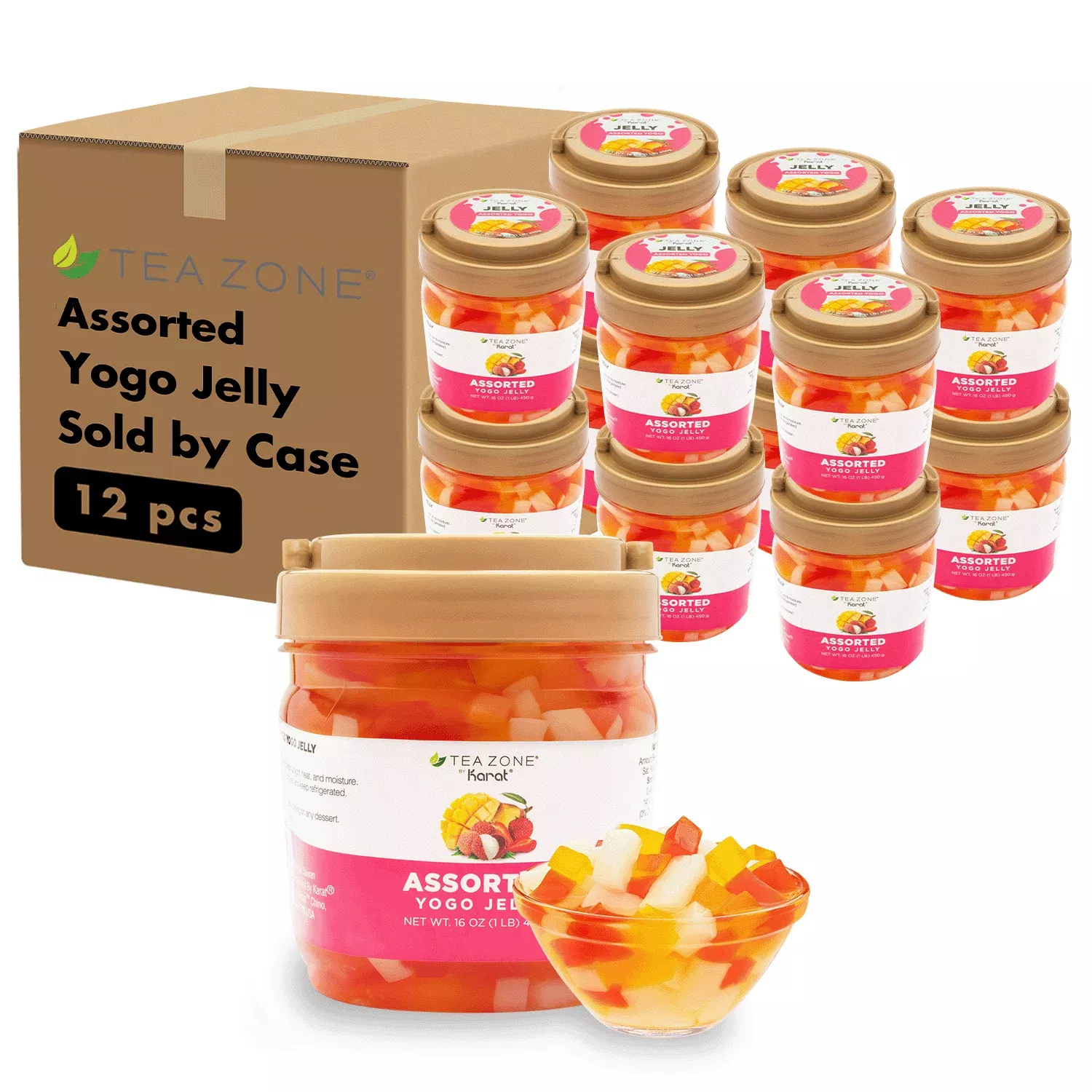 [12 Jars] Assorted Yogo Jelly (1 lb each)