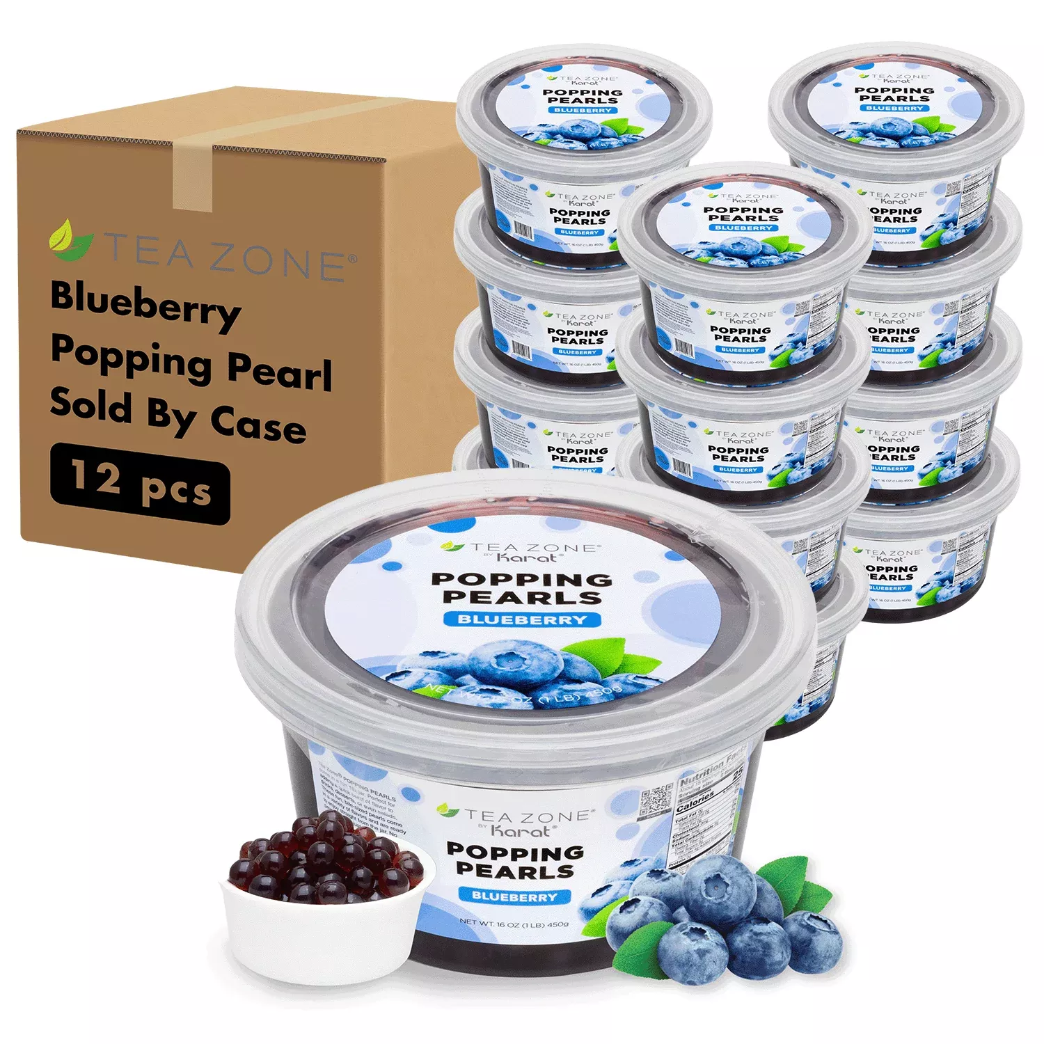 [12 Jars] Blueberry POPPING PEARLS™ (1 lb each)