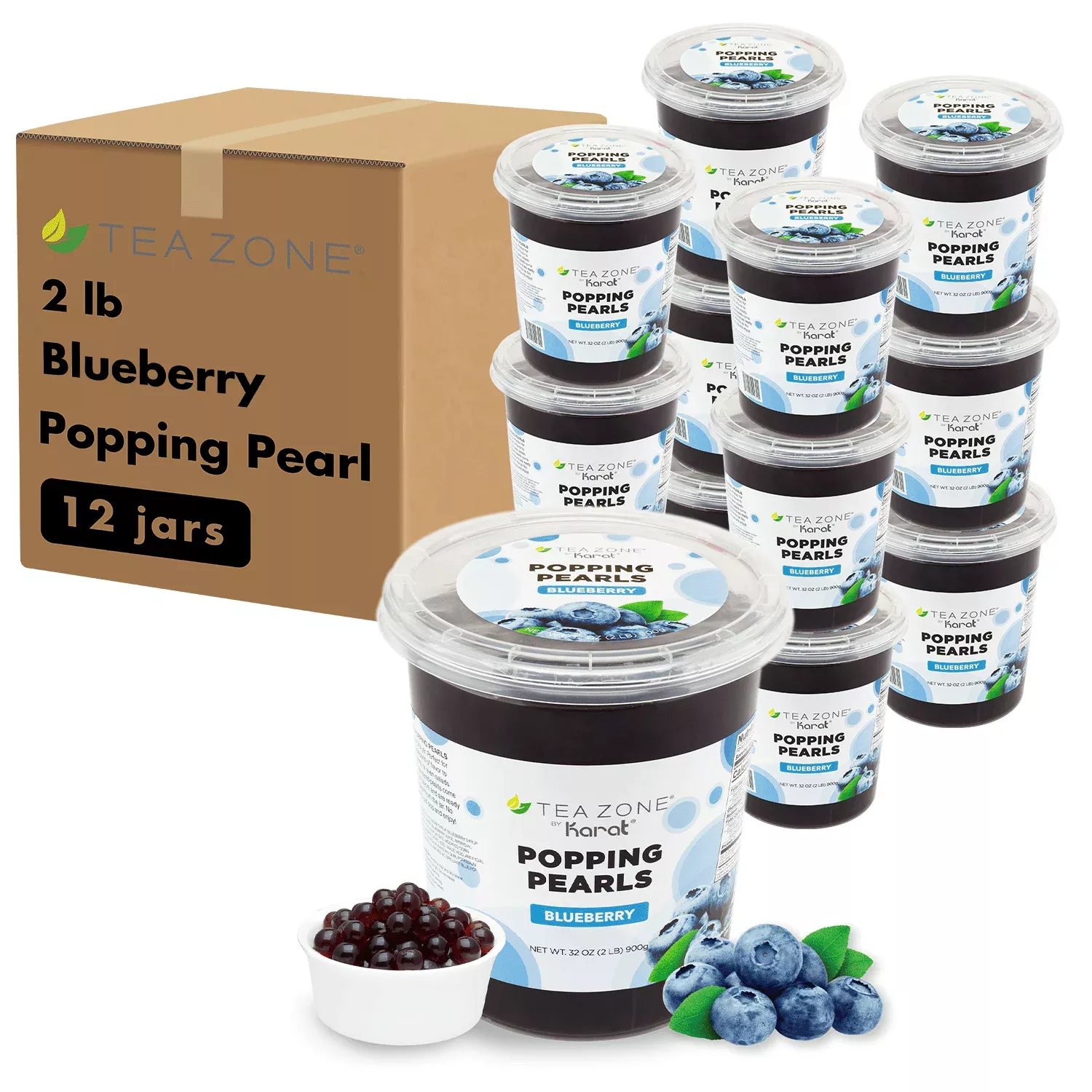 [12 Jars] Blueberry POPPING PEARLS™ (2 lb each)