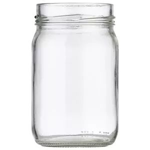 12 oz Clear Glass Jar 70-2035 Lug Neck Finish, Round Base