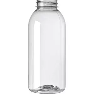 12 oz Clear PET Bullet Bottle 38 mm Neck Finish, Round Base