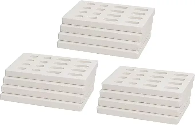 12-Pack Ceramic Flame Tamer for Grand Turbo Grills, Ceramic Briquettes Replacement Parts for Grand Turbo Grand Hall, Barbeques Galore Grand Turbo, Members Mark, Ceramic BBQ Bricks