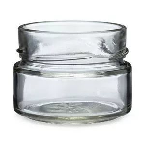 151 ml Clear Glass Jar 70 mm Lug Neck Finish, Round Base