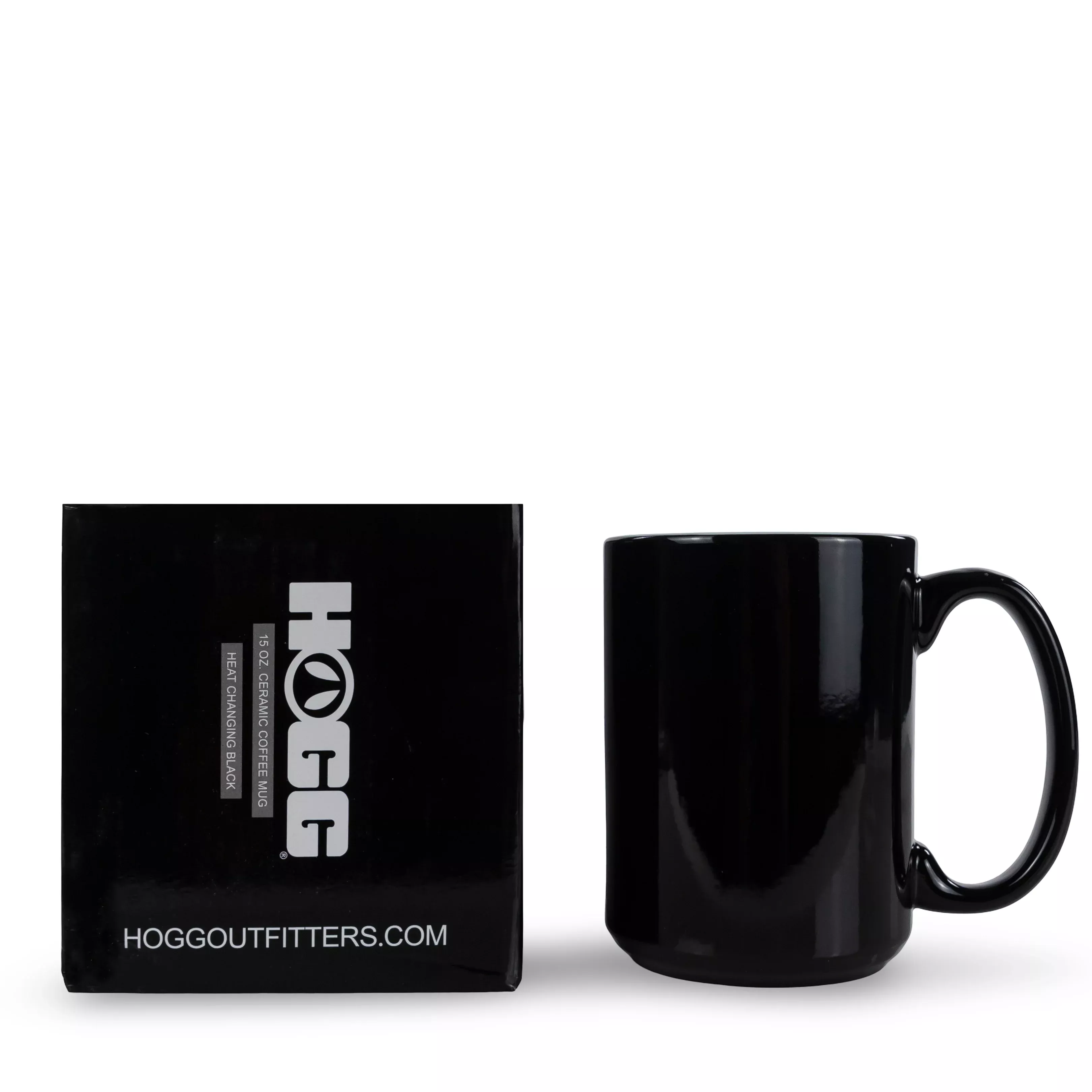 15oz Sublimatable Ceramic Heat Changing Coffee Mug - Black