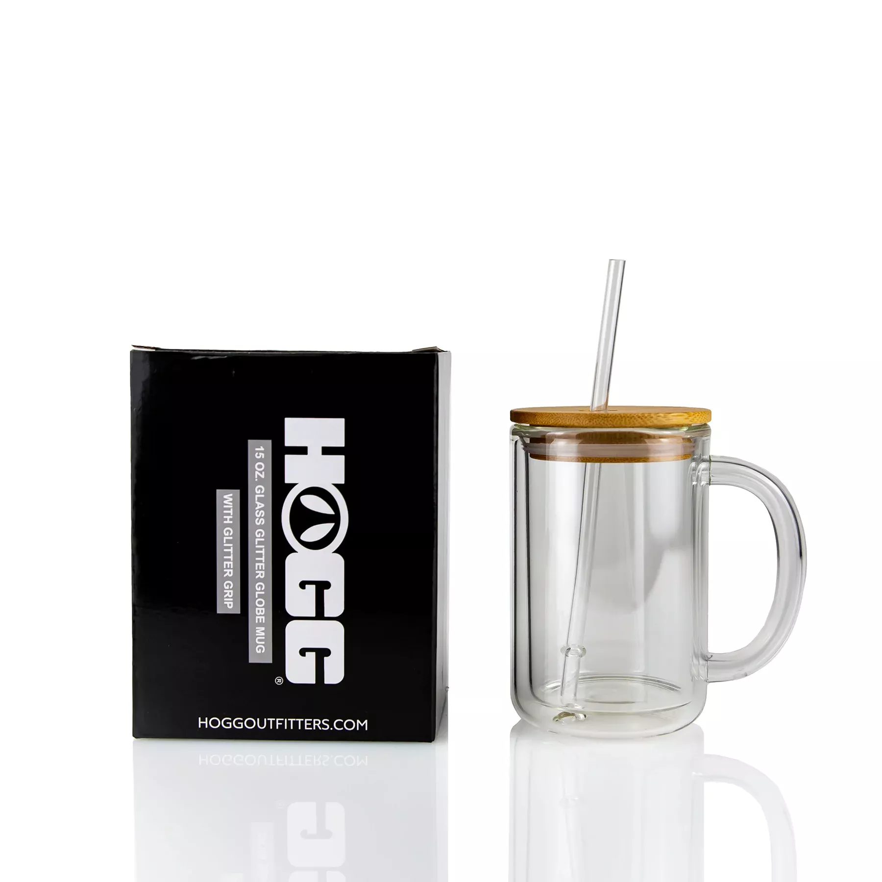 15oz Sublimatable Glitter Globe Glass Coffee Mug