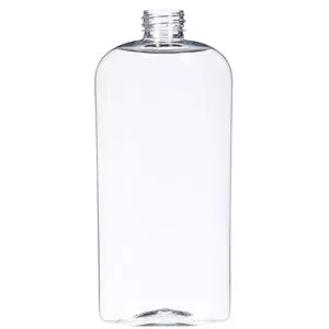 16 oz Clear PET Cosmo Oval Bottle 28-410 Neck Finish, Oval Base