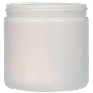 16 oz Natural HDPE Single Wall Jar 89-400 Neck Finish, Round Base