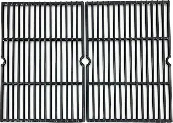 18 1/4 Inch Grid Grate Replacement for Charbroil, Coleman, Kenmore, Master Forge, Thermos, Uniflame, Master Forge and Others, 2 PCS Porcelain Coated Cast Iron Cooking Grid