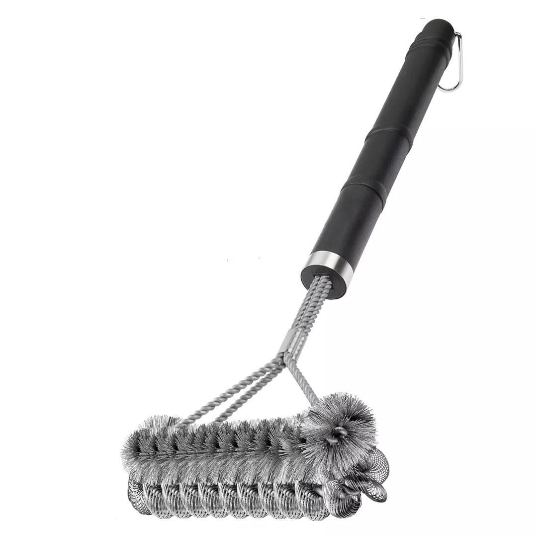 18" Grill Brush Wire BBQ Cleaning Brush, Grill Cleaner Brush Scrubber for Gas, Pellet, Charcoal Porcelain Steel Grates, BBQ Accessories Gifts
