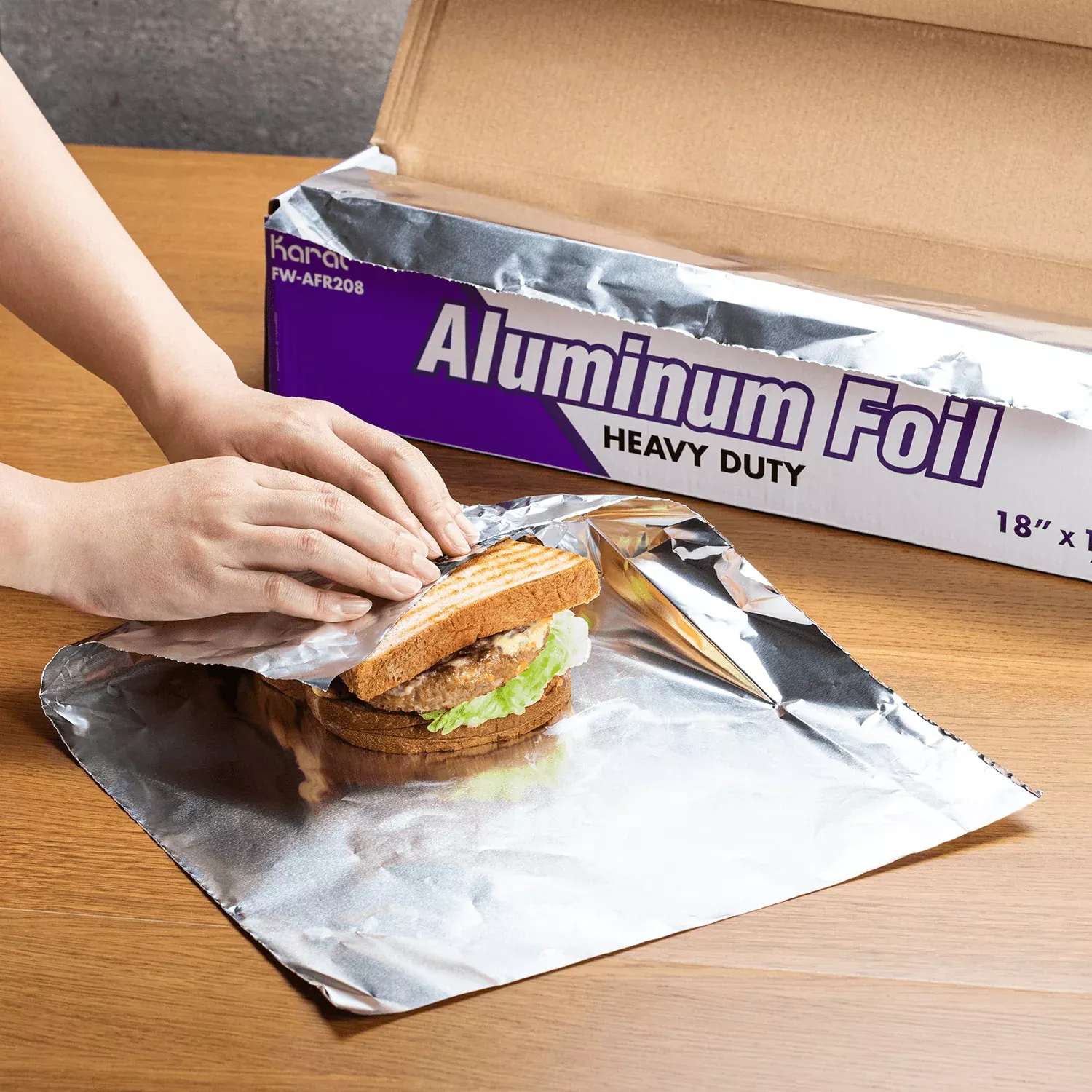 18" x 1000' Heavy Duty Aluminum Foil Roll - 1 Roll