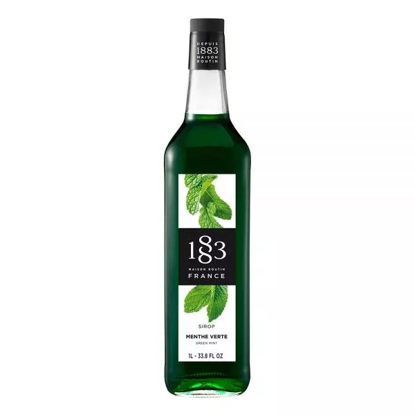 1883 Maison Routin Green Mint Syrup - Bottle (1L)
