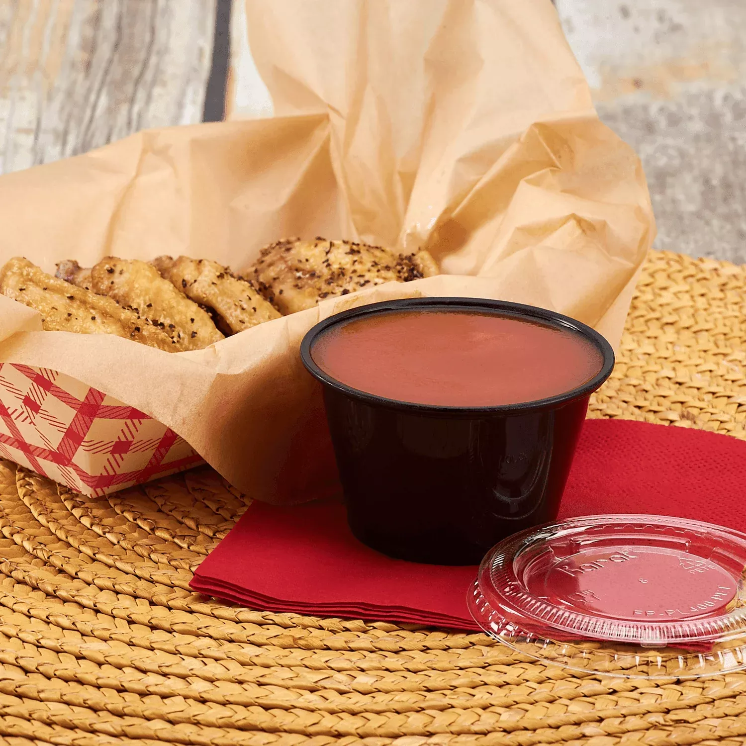[2,500 ct] 4 oz PP Plastic Portion Cups, Black
