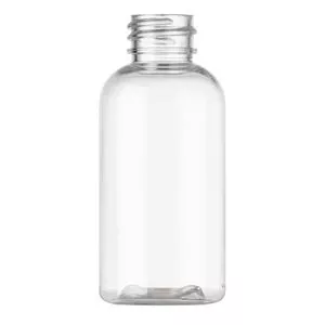 2 oz Clear PET Boston Round Bottle 20-410 Neck Finish, Round Base