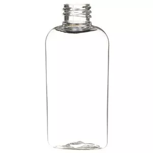 2 oz Clear PET Cosmo Oval Bottle 20-410 Neck Finish, Oval Base