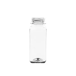 2 oz PET Novelty, Juice Clear, Square Beverage Bottle, Neck Finish 26mm -1914