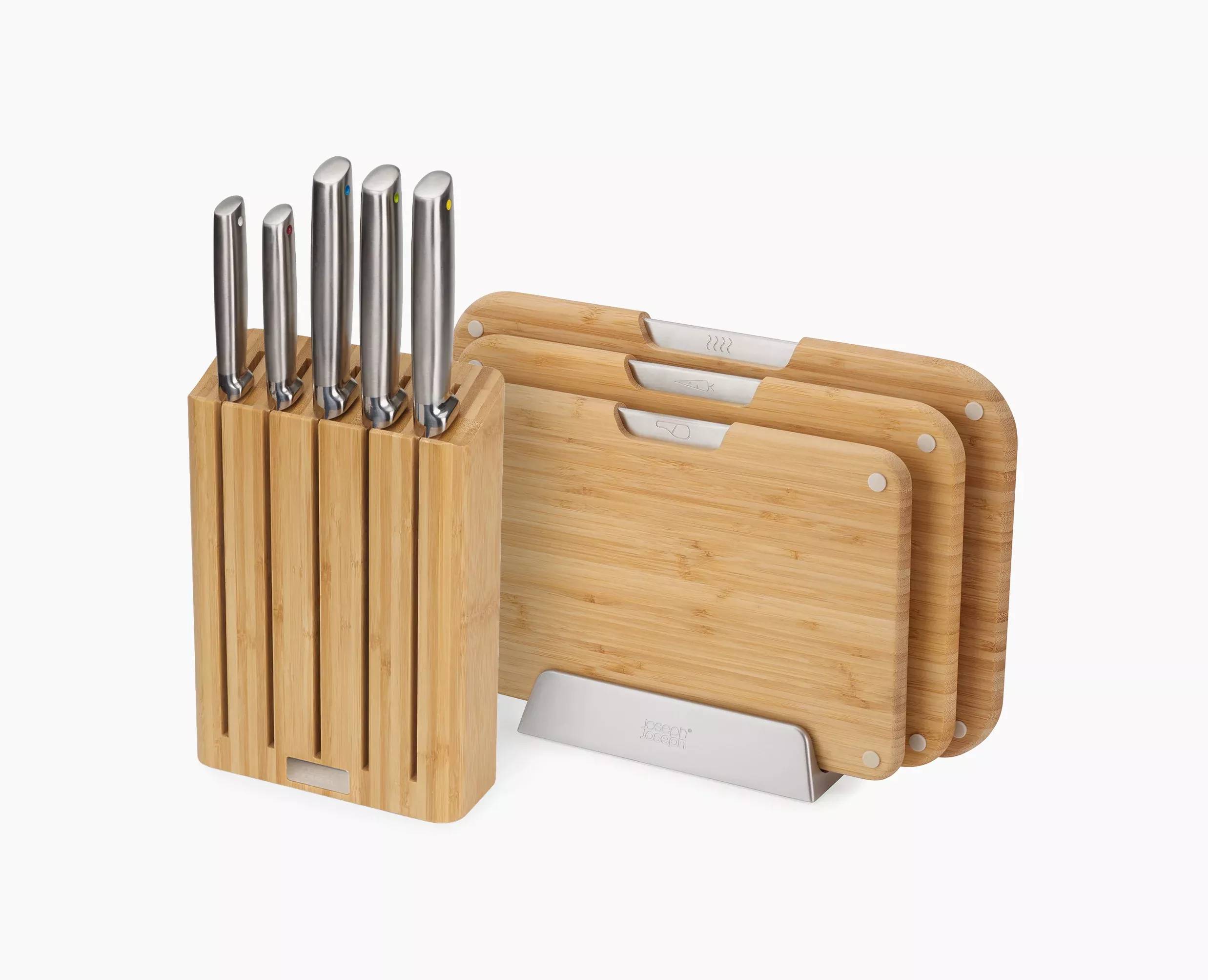 2-piece Bamboo Cutting Board & Knives Set