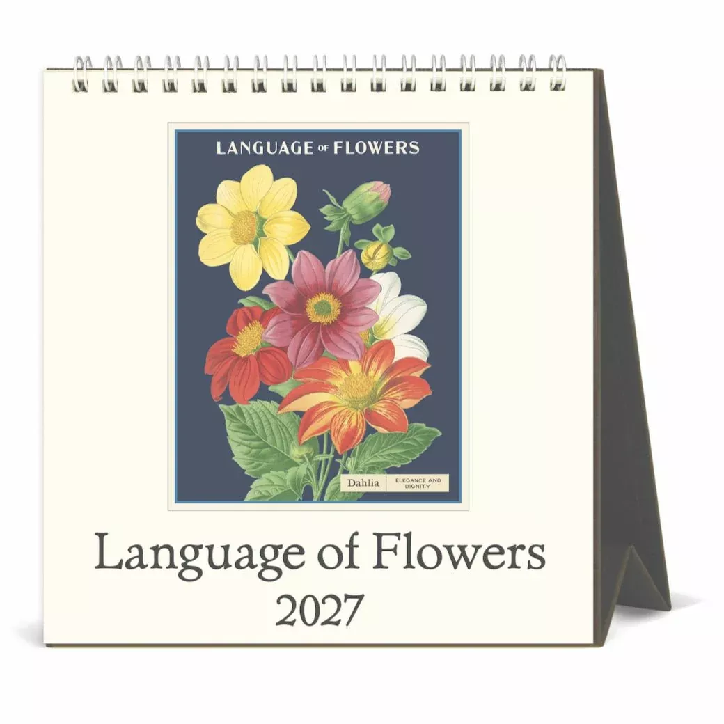2027 Desk Calendar Language of Flowers