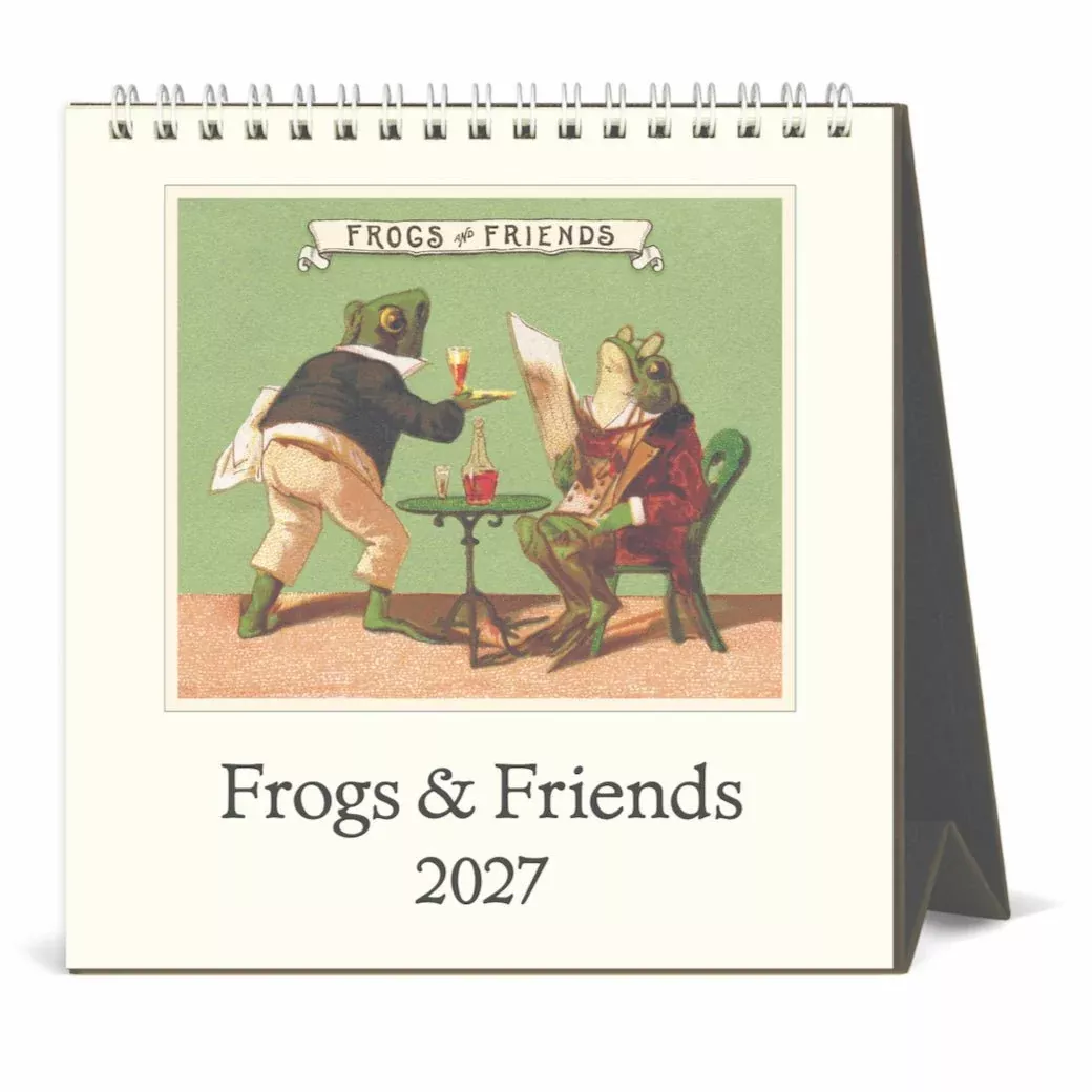 2027 Vintage Desk Calendar Frogs & Friends