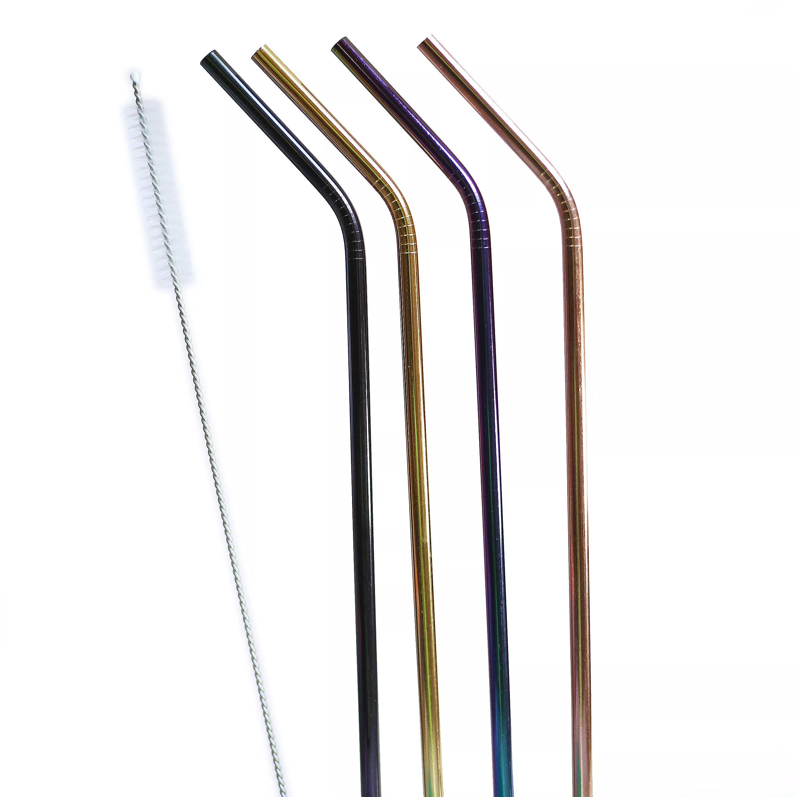 20oz or 30oz Colored Stainless Steel Straw Set (4pack + Cleaner)