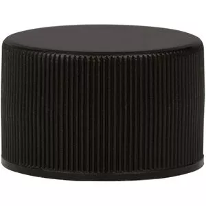 24-410 Black PP Continuous Thread Closure, Heat Induction Liner