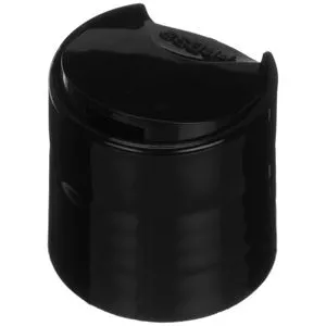 24-410 Black PP Smooth Wall Disc Top Cap