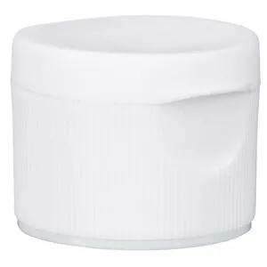 24-410 White PP Flip Top Cap, 0.125 Inch Orifice