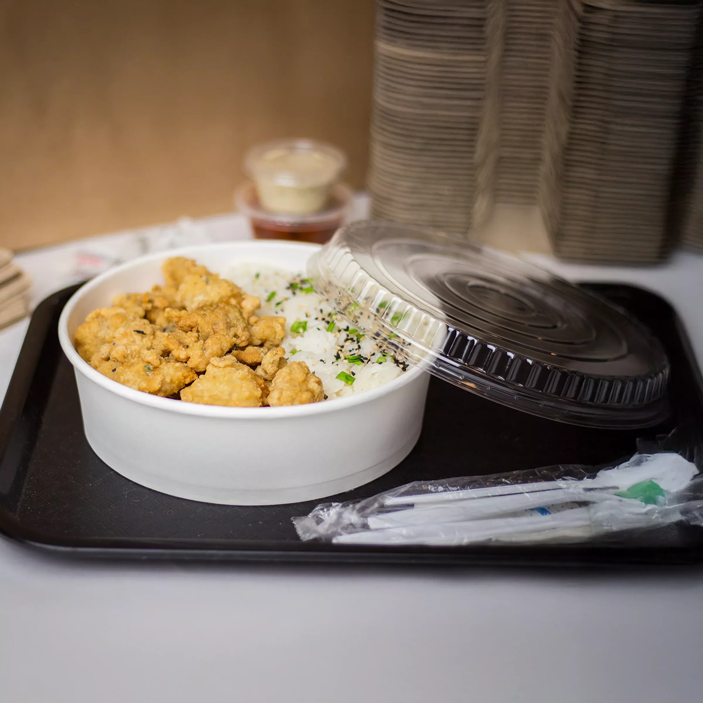 [270 ct] 48 oz Paper Short Bucket Lids (203 mm)
