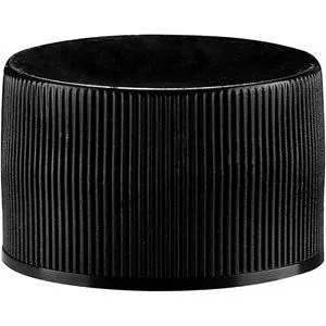 28-410 Black PP Continuous Thread Closure, Poly Vinyl Liner