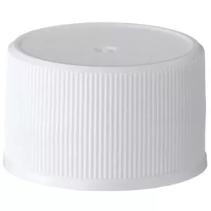 28-410 White PP Continuous Thread Closure, Poly Vinyl Liner