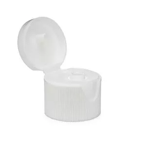 28-410 White PP Flip Top Cap, 0.250 Inch Orifice