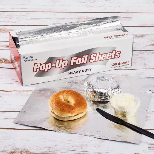 [3,000 sheets] 10.75" x 12" Heavy-Duty Pop-up Aluminum Foil Sheets