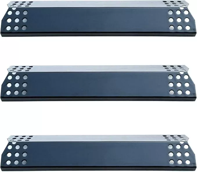 (3-Pack) Porcelain Steel Heat Shield/Heat Plates Replacement for Sunbeam, Nexgrill, Grill Master, Charbroil, Kitchen Aid, Members Mark, Uberhaus Gas Grill Models
