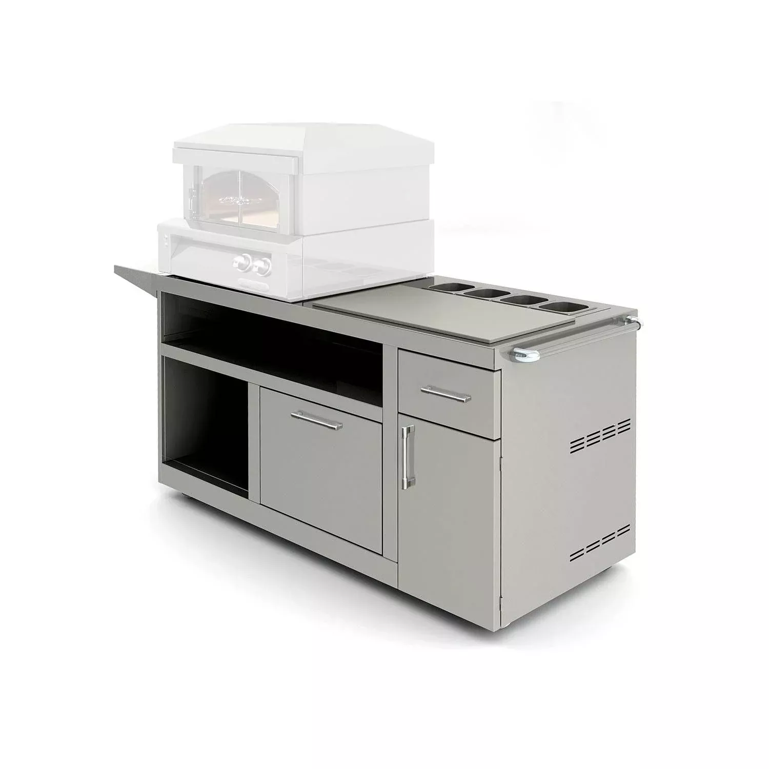 30" Deluxe Pizza Oven Prep Cart