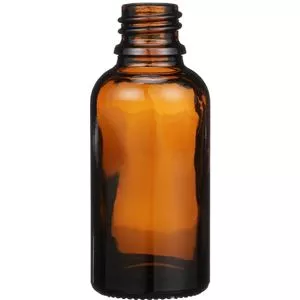 30 ml Amber Glass Dropper Bottle 18 mm Neck Finish, Round Base