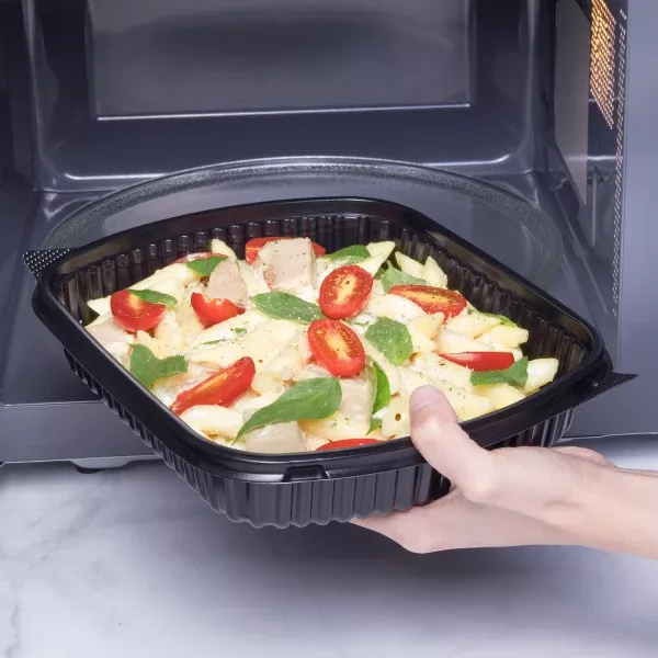 [300 ct] 36 oz Microwaveable Take-Out Box | PP | Black