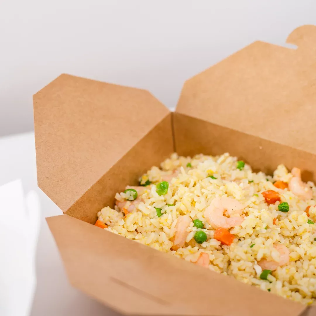[300 ct] Paper Take-Out Boxes | #8 | 48 oz | Kraft
