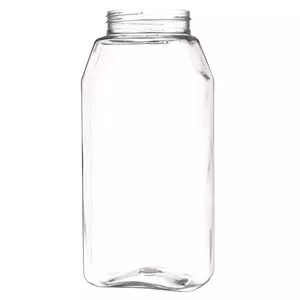 32 oz Clear PET Spice Jar 63-485 Neck Finish, Rectangle Base